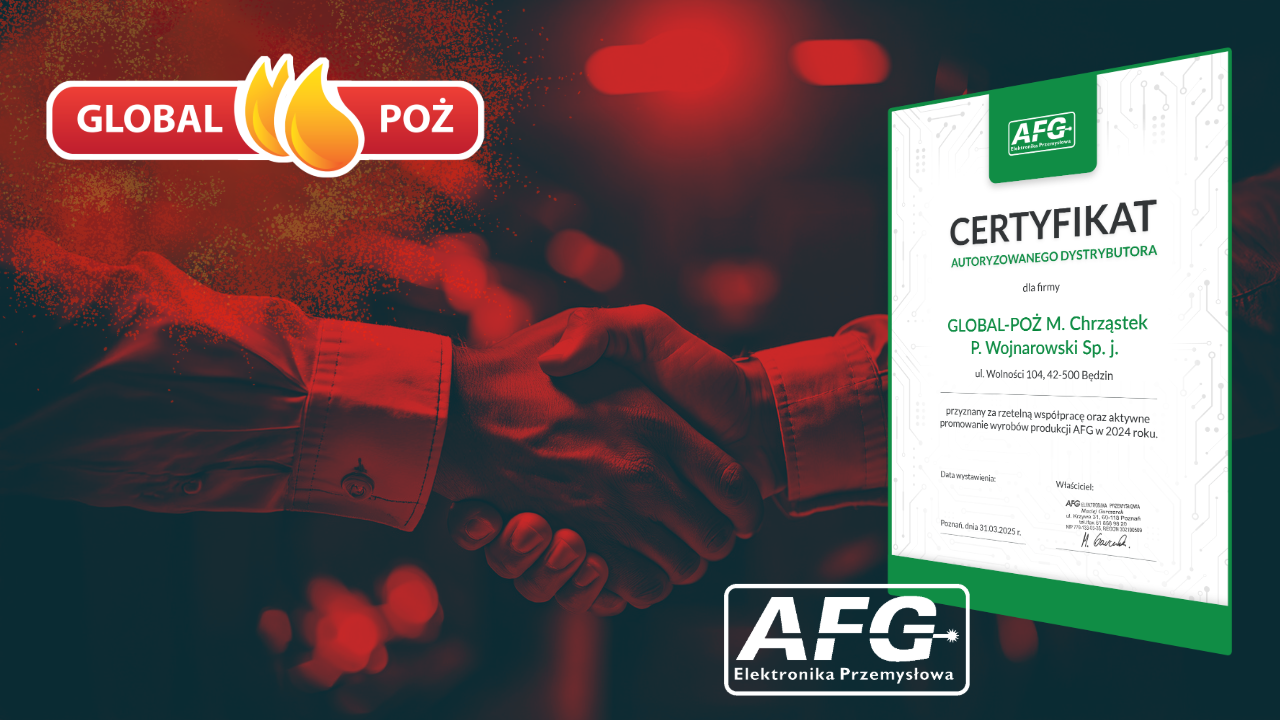 Global Poż z wyróżnieniem od AFG – razem tworzymy skuteczne systemy p.poż